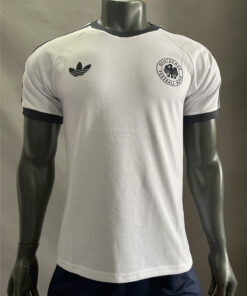Maillot Adidas Originals Allemagne 3 Bandes en Pur Coton Blanc 2024 – joueur