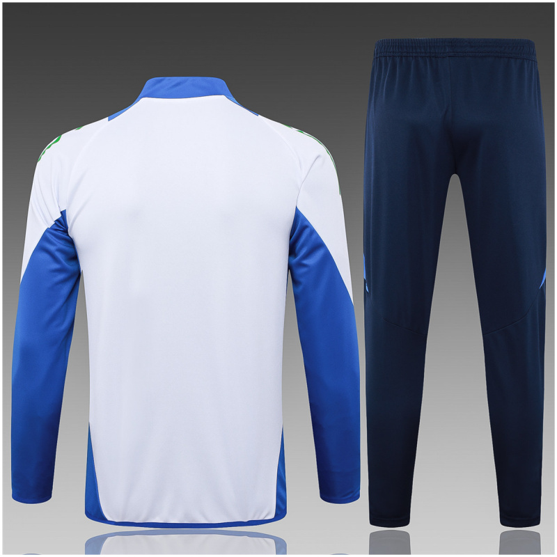 Ensemble d’entraînement enfants Italie Veste + Pantalon Blanc 2024