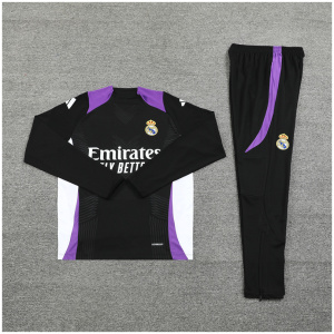 Ensemble d'entraînement pour enfants Real Madrid Noir - Violet 2024/25