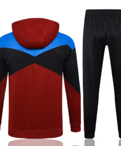 Ensemble de survêtement Barcelone : Veste à capuche + Pantalon Bourgogne 2024/25