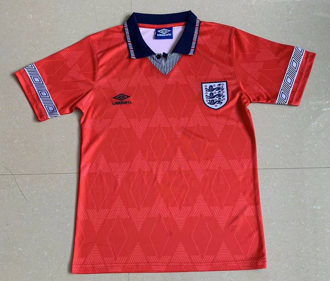 Maillot extérieur rétro d’Angleterre 1990