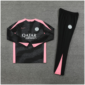 Ensemble d'entraînement enfants PSG noir - rose 2024/25