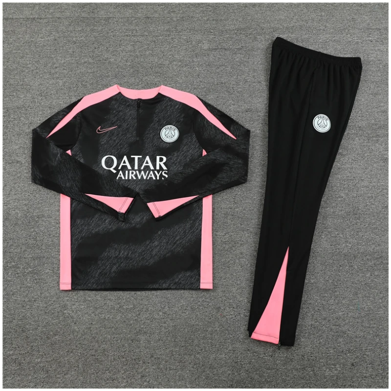 Ensemble d’entraînement enfants PSG noir – rose 2024/25