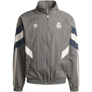 Haut de survêtement Real Madrid adidas Originals LFSTLR Anthem Charcoal 2024/25