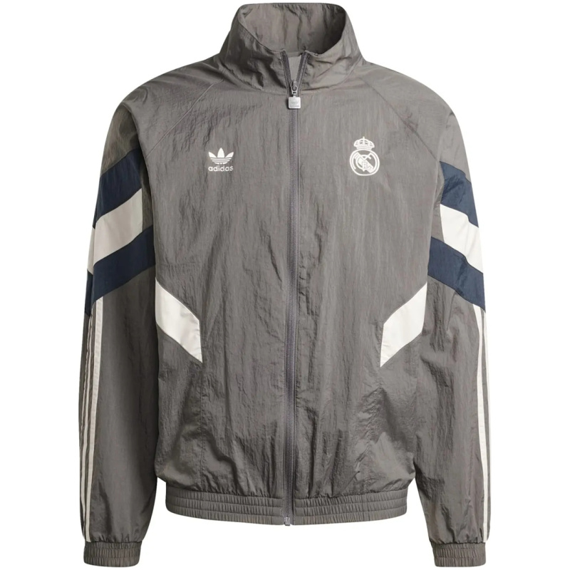 Haut de survêtement Real Madrid adidas Originals LFSTLR Anthem Charcoal 2024/25