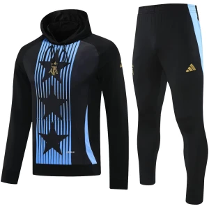 Survêtement d’entraînement Argentine: Sweat à capuche + Pantalon Noir 2025