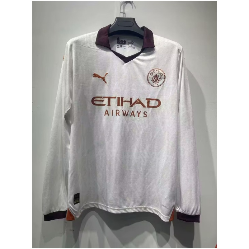 Maillot Extérieur Manchester City Manches Longues 2023/24
