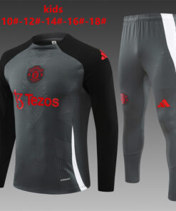 Survêtement d’entraînement pour enfants Manchester United gris 2024/25