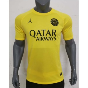 Maillot d'entraînement pré-match PSG Top Court Jaune 2023/24