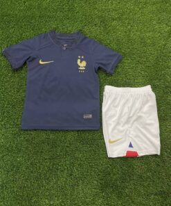 Maillot domicile enfant de l’équipe de France pour la Coupe du Monde de la FIFA Qatar 2022