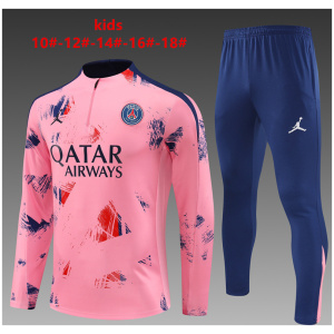 Ensemble d’entraînement PSG x Jordan pour enfants rose 2024/25