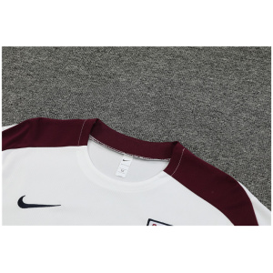 Ensemble d'entraînement court Angleterre blanc 2024