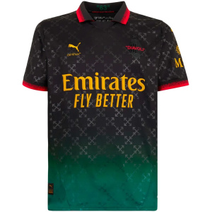 Maillots Off-White x AC Milan PUMA 2025/26 Noir – Rafa Leão