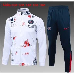 Ensemble de survêtement enfants PSG veste + pantalon blanc 2024/25