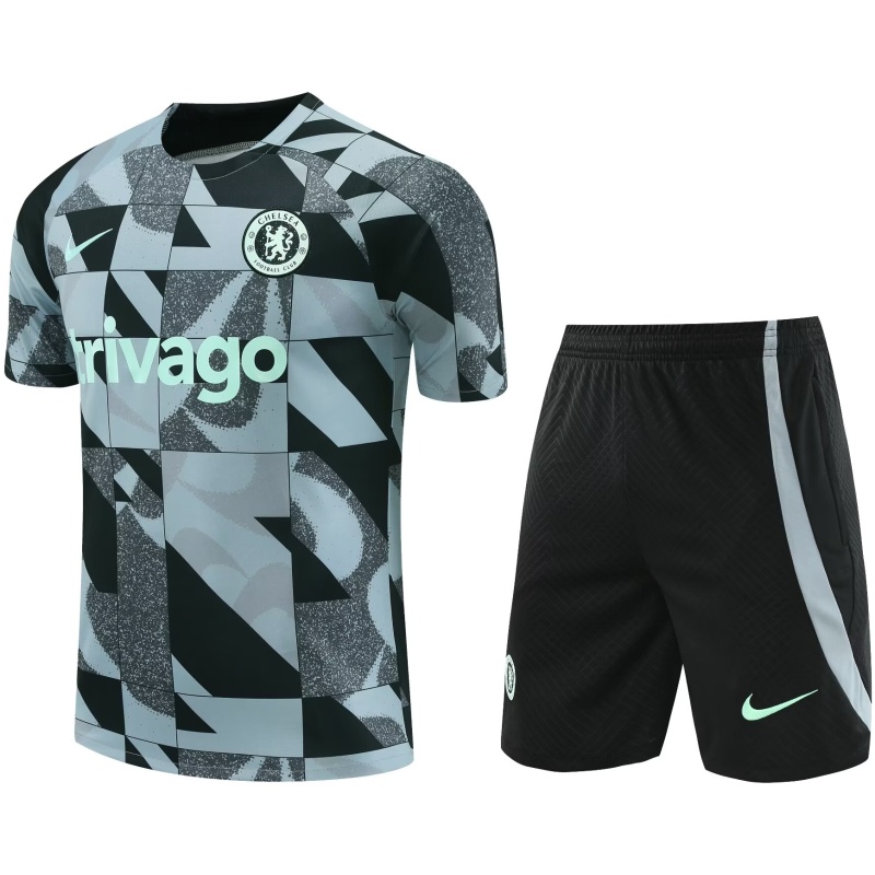 Ensemble d’entraînement court Chelsea gris 2023/24