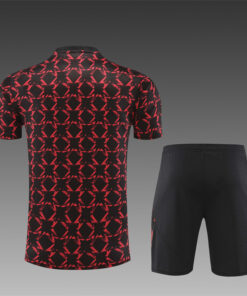 Ensemble d’entraînement court pour enfants Manchester United Rouge – Noir 2024/25