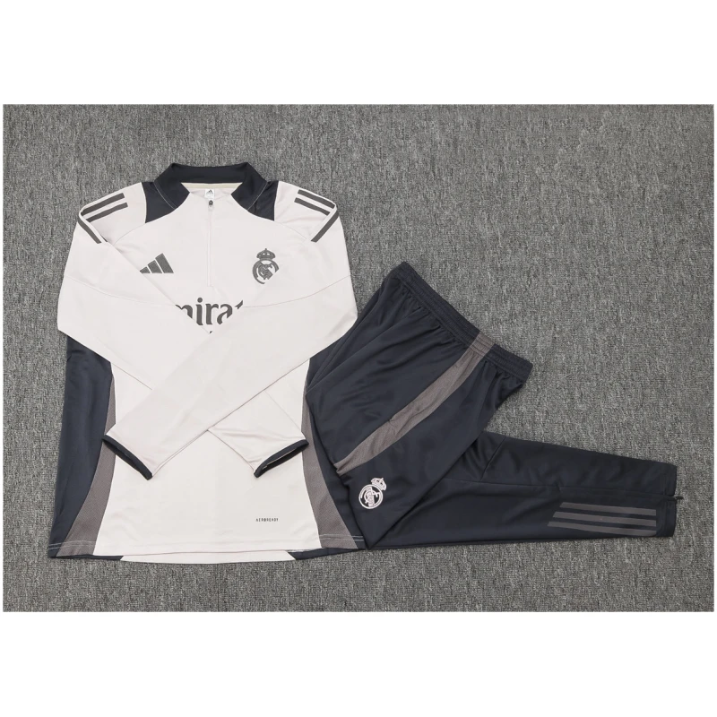 Ensemble d’entraînement pour enfants du Real Madrid gris clair 2024/25