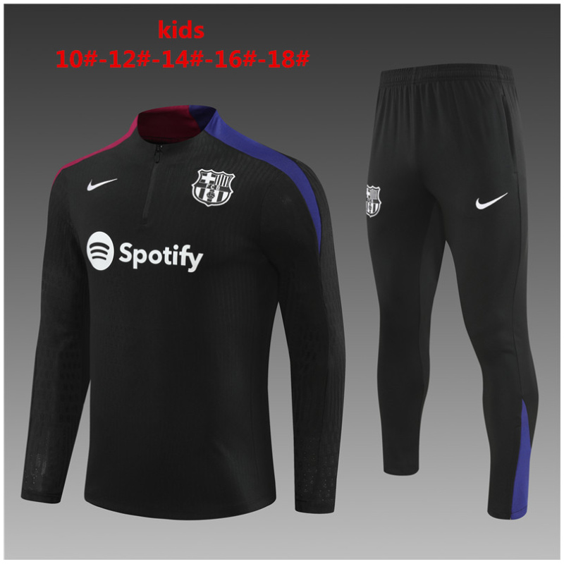 Ensemble d’entraînement pour enfants FC Barcelone noir 2024/25