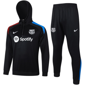 Sweat-shirt à capuche et pantalon d’entraînement Barcelone Noir 2024/25