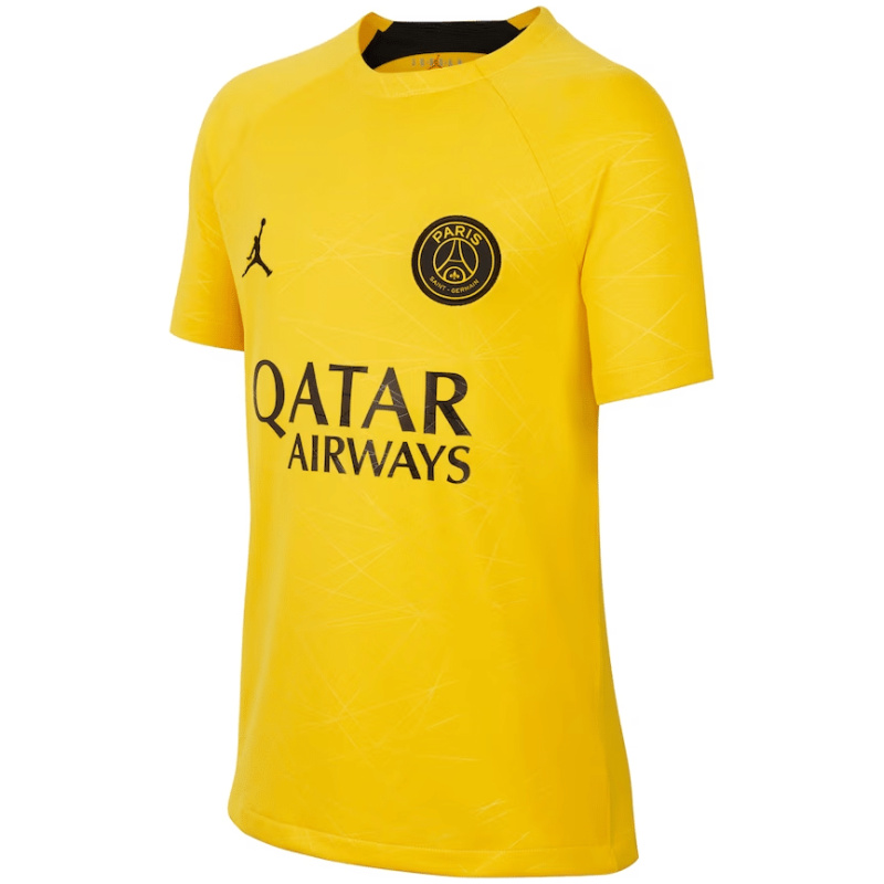 Maillot d’entraînement pré-match PSG Top Court Jaune 2023/24