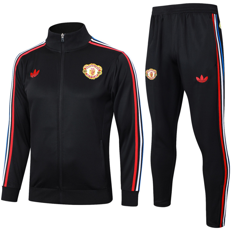 Ensemble d’entraînement Manchester United Veste + Pantalon Noir 2024/25