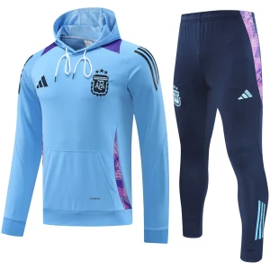 Sweat à Capuche et Pantalon d’Entraînement Argentine Bleu Clair 2024/25