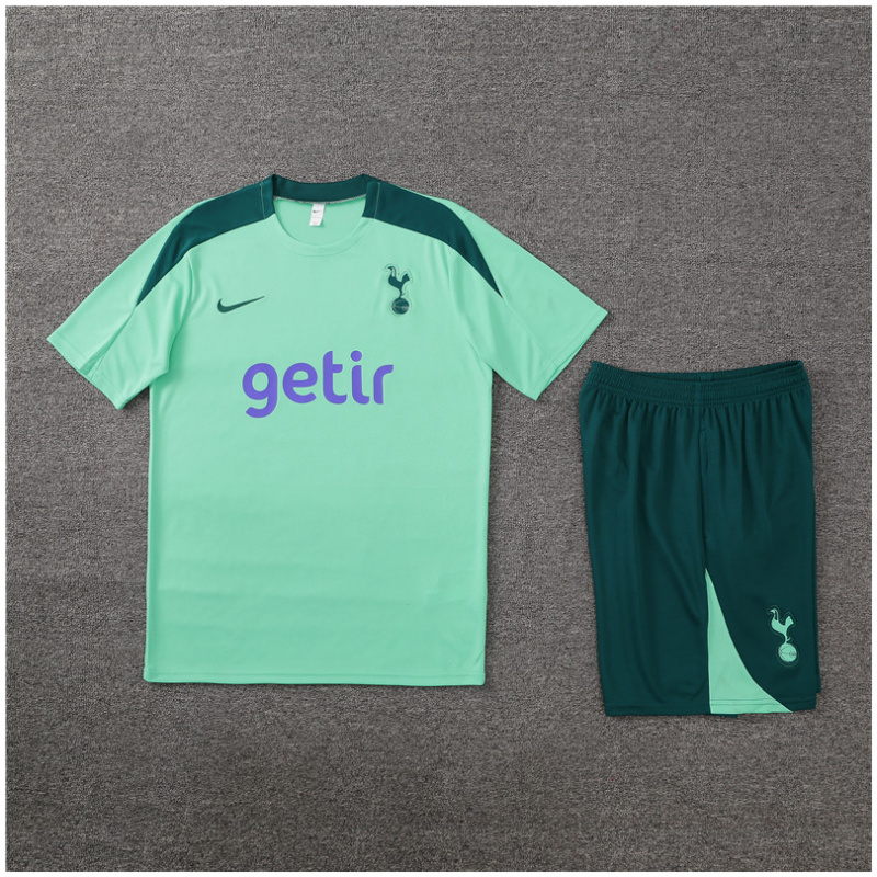 Tenue d’entraînement courte pour enfants Tottenham Hotspur vert clair 2024/25
