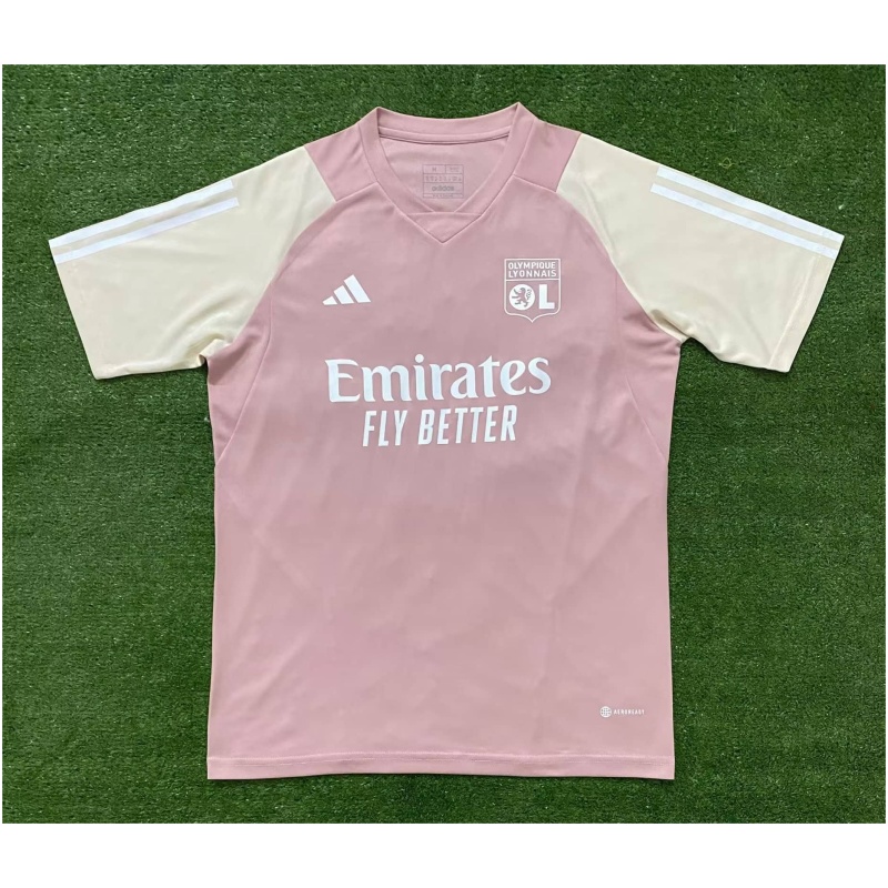 Maillot d’entraînement court avant-match Olympique Lyonnais Rose 2023/24