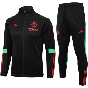 Ensemble d’entraînement Veste + Pantalon Manchester United Noir 2023/24