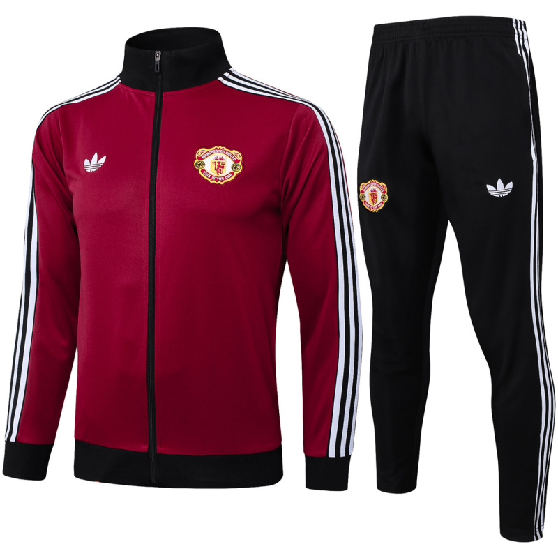 Survêtement Entraînement Veste + Pantalon Manchester United Bourgogne 2024/25
