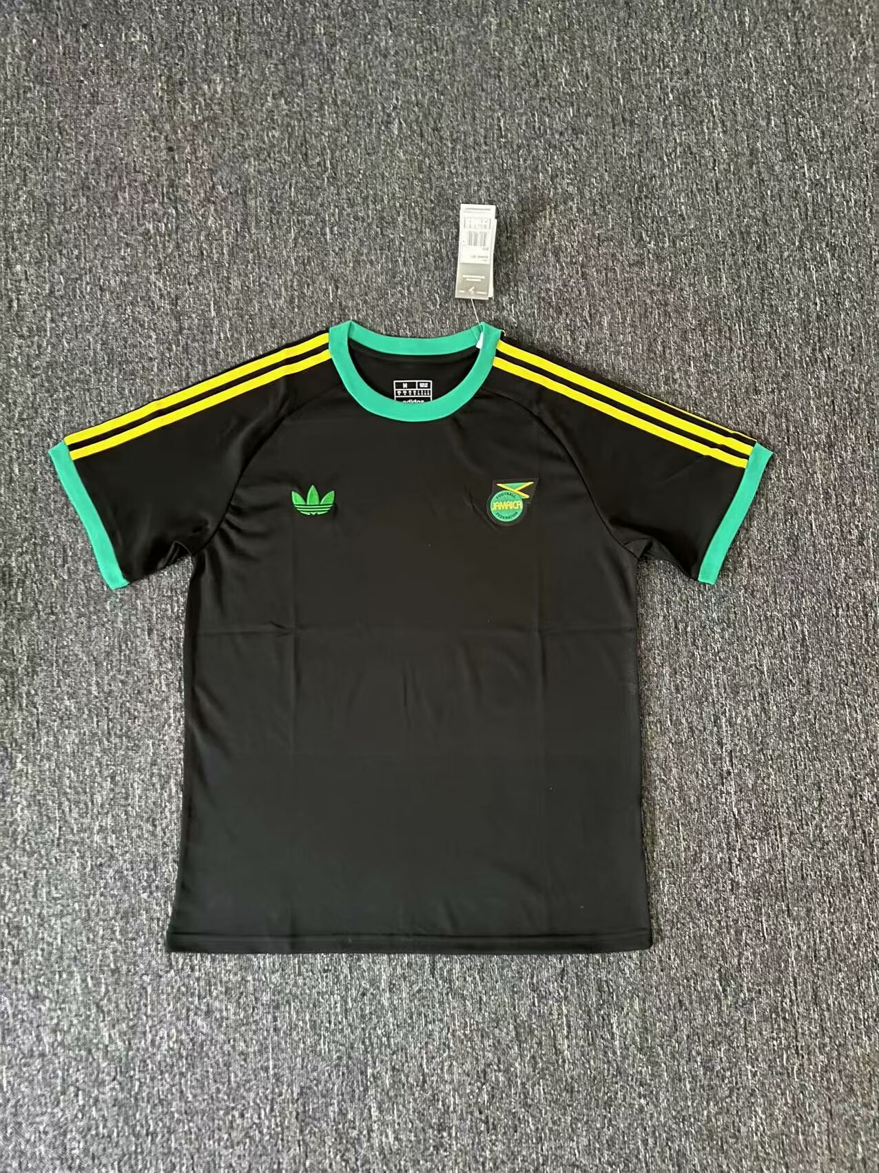 Maillot Jamaica Adicolor 3-Stripes en pur coton noir 2024
