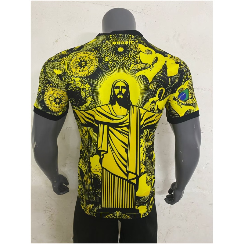 Maillot édition spéciale Brésil Jesus Jaune 2024