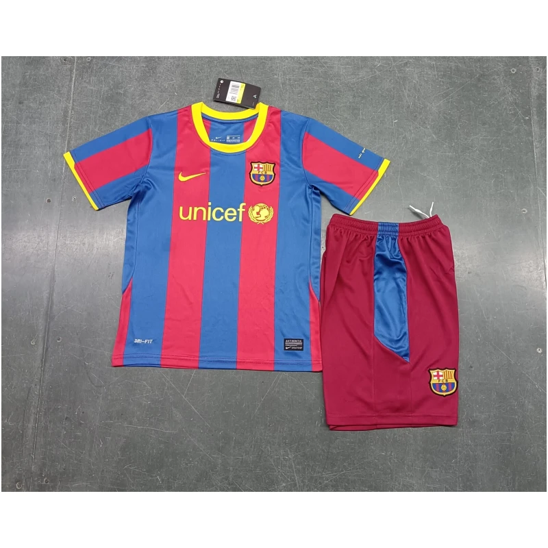 Maillot Domicile Retro Barcelone Enfants 2010/11