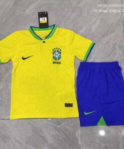 Maillot Domicile Enfants Brésil Coupe du Monde de la FIFA Qatar 2022