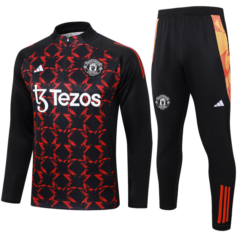 Tenue d’entraînement Manchester United Noir – Rouge 2024/25