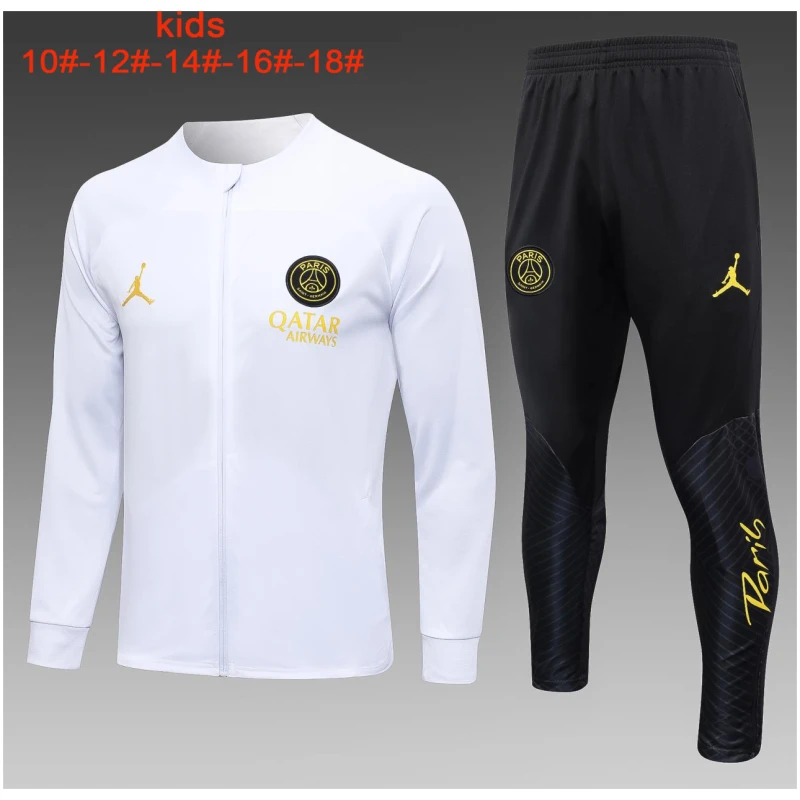 Ensemble de survêtement enfants PSG x Jordan veste + pantalon blanc 2023/24