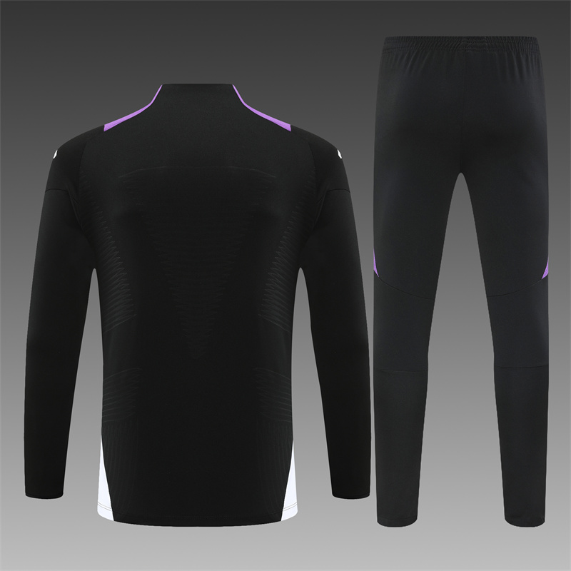 Ensemble d’entraînement pour enfants Real Madrid Noir – Violet 2024/25