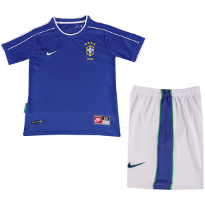 Maillot extérieur rétro pour enfants Brésil 1998