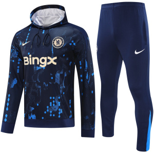 Survêtement d’entraînement Chelsea Hoodie Sweatshirt + Pantalons Motifs Royaux 2024/25