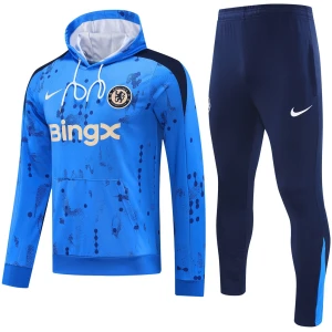 Sweat à capuche Chelsea + Pantalon de survêtement motifs bleus 2024/25