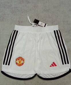 Shorts blancs authentiques domicile Manchester United 2023/24 – joueur