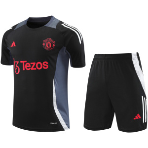 Tenue d’entraînement courte Manchester United noire 2024/25