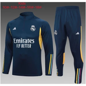 Ensemble d’entraînement enfant Real Madrid bleu royal 2023/24