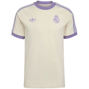 Maillot Adidas Originals Real Madrid 3 Bandes Pur Coton Crème 2024/25 – joueur