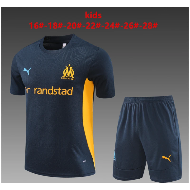 Maillot d’entraînement court Olympique de Marseille enfants bleu roi 2024/25