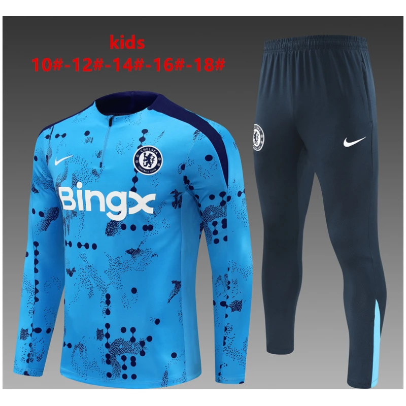 Ensemble d’entraînement pour enfants Chelsea Bleu à Pois 2024/25