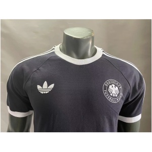 Maillot Adidas Originals Allemagne 3 Bandes Pur Coton Noir 2024 - joueur
