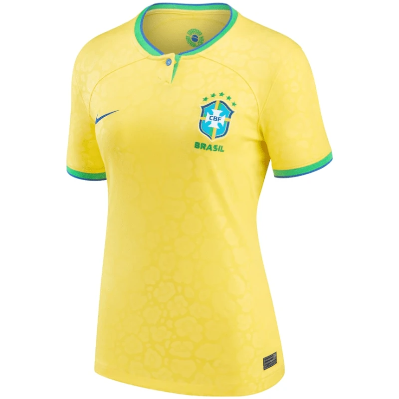Maillot Domicile Femme Brésil Coupe du Monde de la FIFA Qatar 2022