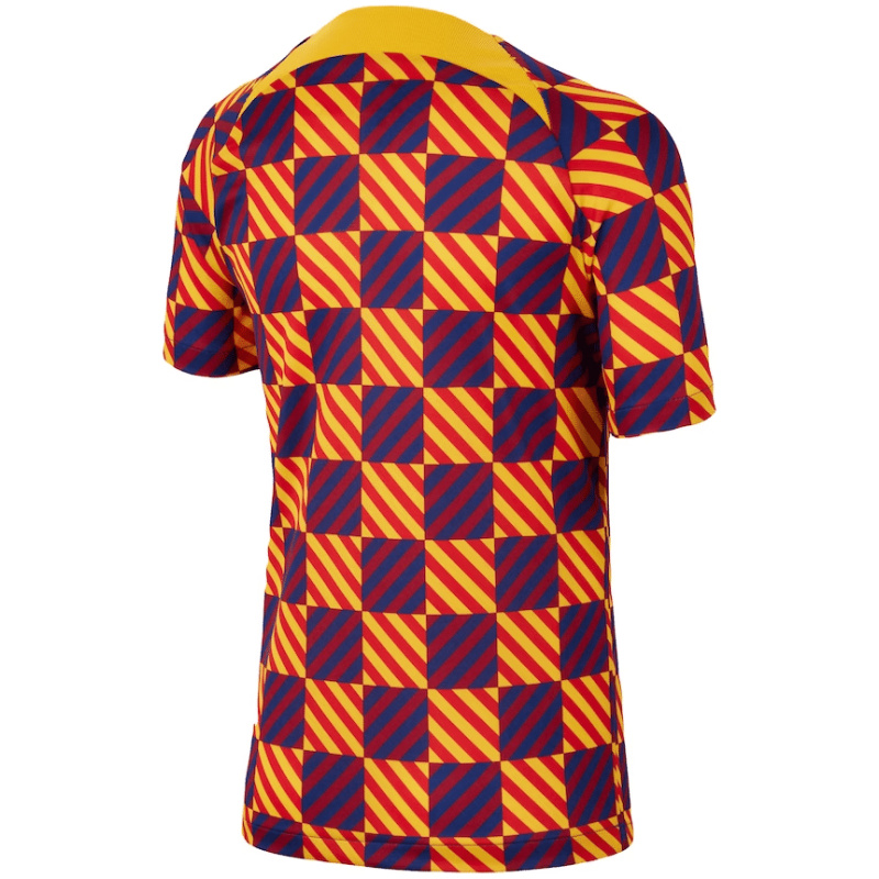 Maillot d’entraînement court pré-joueur Barcelone jaune 2023/24