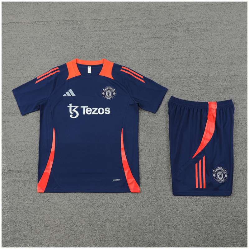 Ensemble d’entraînement court pour enfants Manchester United Royal 2024/25